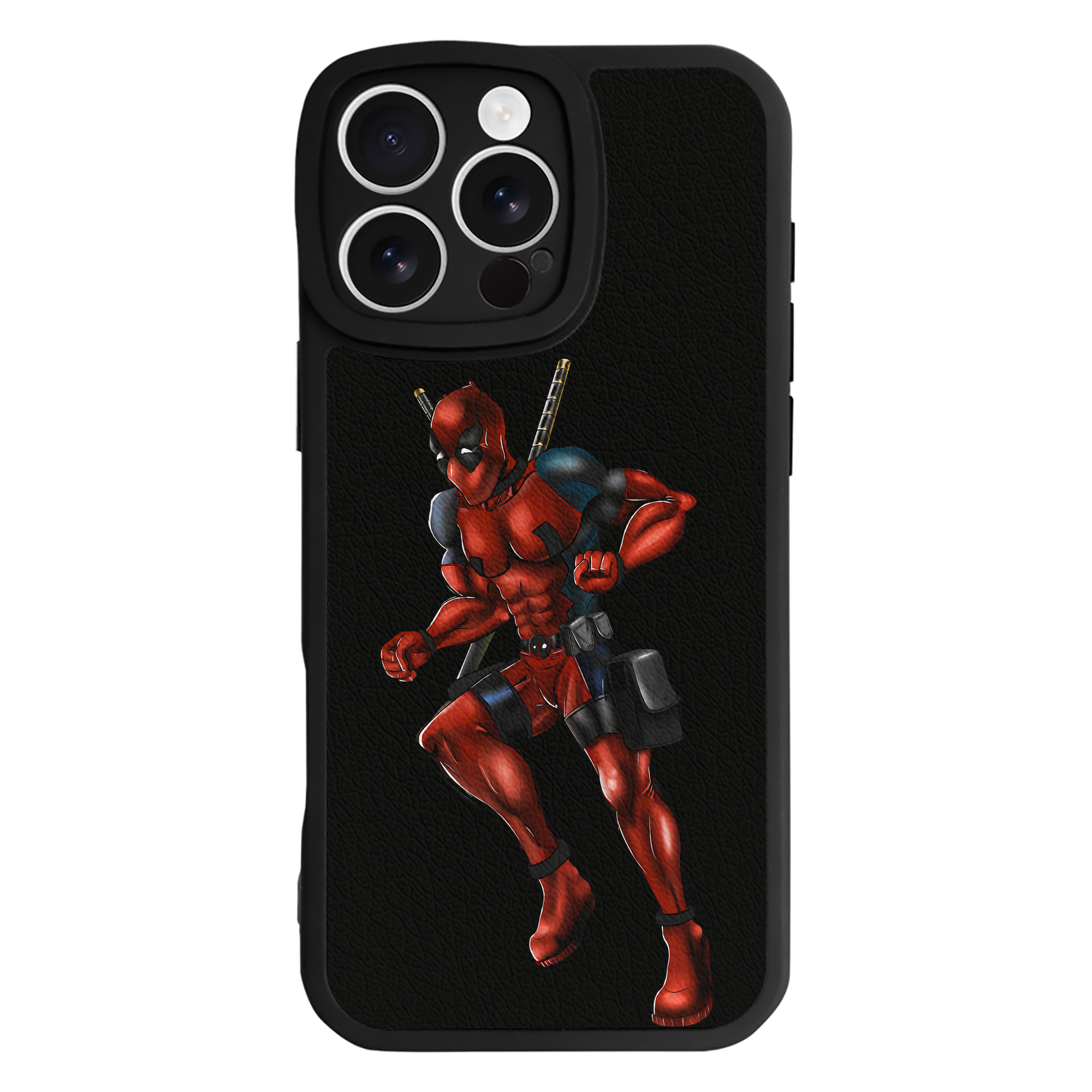 （画像用） Deadpool デッドプール 【iPhone 16シリーズ対応】シリコンスマホケース（レザー調） 材質：シリコン